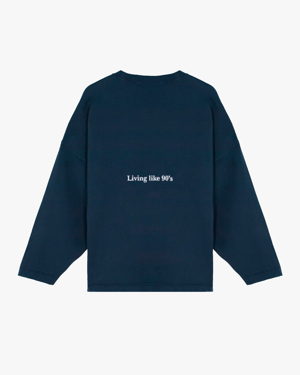 Sudadera azul scuro, los años 90 de Guayabi